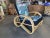 Restored 3/4 Pretzel Rattan Lounge Chair With Adjustable Back For Sale - Image 11 of 12