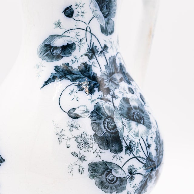 Large Transferware Pitcher from Villeroy & Boch, 1890s For Sale - Image 9 of 13