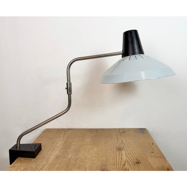Industrial Grey Factory Office Desk Lamp from Elektrosvit, 1970s For Sale - Image 13 of 18
