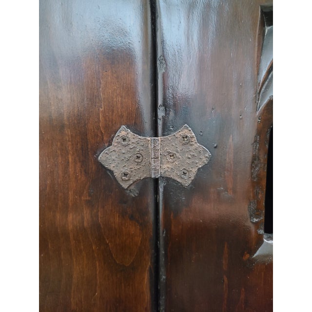 Brown Vintage English Gothic Aumbry Cupboard For Sale - Image 8 of 17