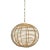 Round Rattan Lamp Shade with Cord Kit For Sale