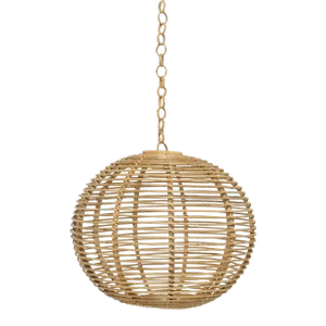 Round Rattan Lamp Shade with Cord Kit
