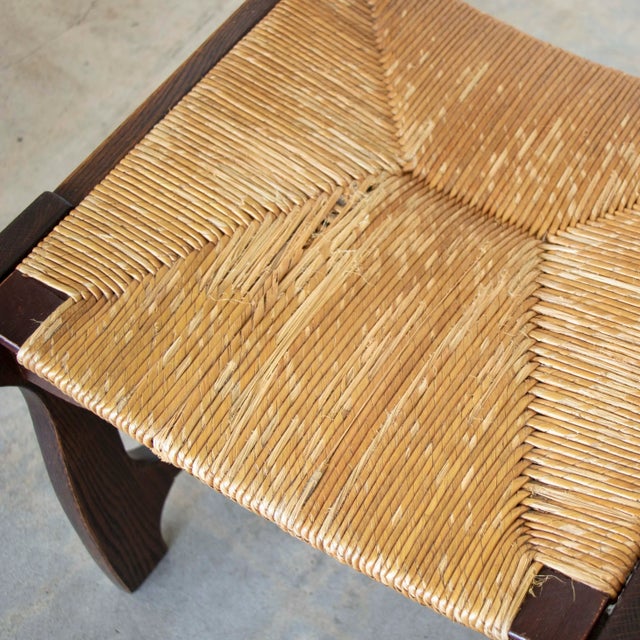 1940s French Oak Dining Chairs in the Style of Guillerme & Chambron - Set of 6 For Sale - Image 11 of 12