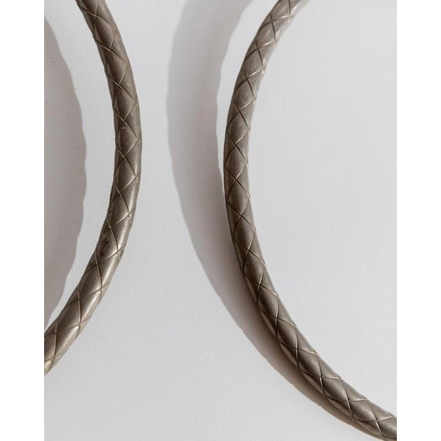 Vintage Oak Leaf Relief Hand Towel Rings in Metal, 1930s, Set of 2 For Sale - Image 5 of 11