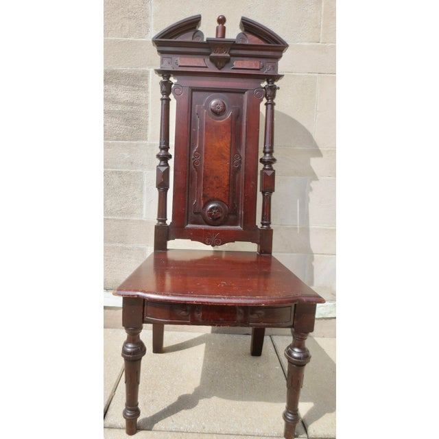 American Ecclesiastical Chair Walnut Renaissance Revival Circa 1870s For Sale - Image 3 of 13