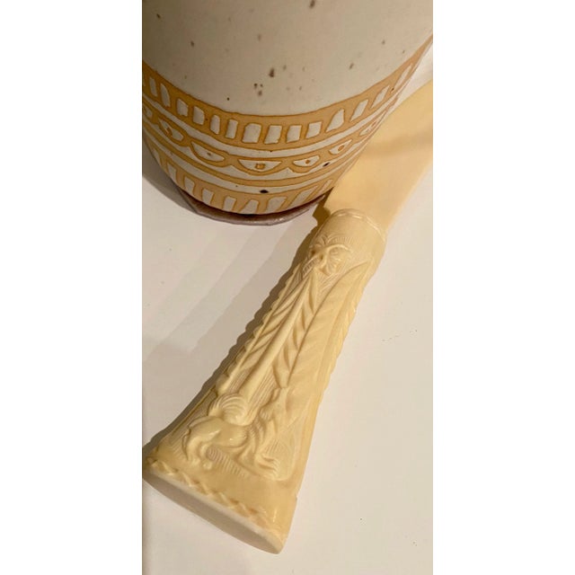 Yellow Vintage Native Bone Letter Opener From Chukotka For Sale - Image 8 of 8