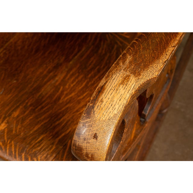 Early 20th Century Carved Oak Rocking Chair For Sale - Image 9 of 10