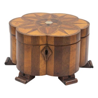 Specimen Wood Box in the Form of a Lotus Flower, English Circa 1850 For Sale