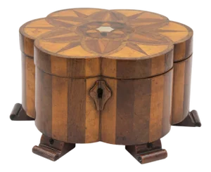 Specimen Wood Box in the Form of a Lotus Flower, English Circa 1850