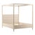 White wash wood ball poster canopy bed frame in eastern king size. This beautiful piece is modern, light, and fresh for...