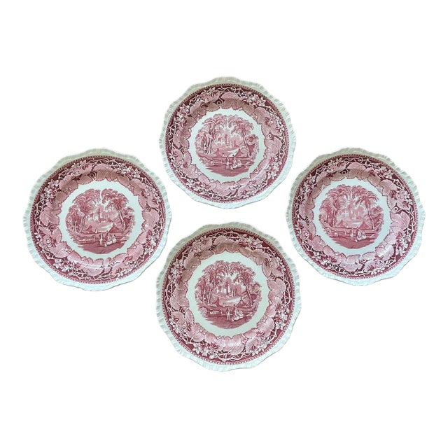 Vintage Mason’s Ironstone Countryside Plates Made in England - a Set of 4 For Sale