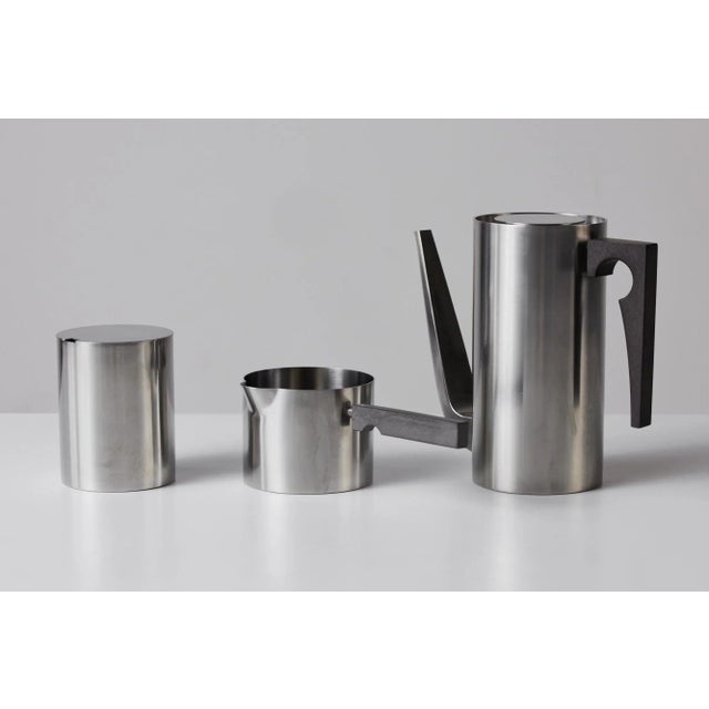 Stelton 1960s Stelton Stainless Steel Danish Tea Set- 3 Pieces For Sale - Image 4 of 13
