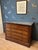Beautiful walnut chest of drawers with secretary drawer. Impressive design with bronze drawer pulls and fire-gilded key...