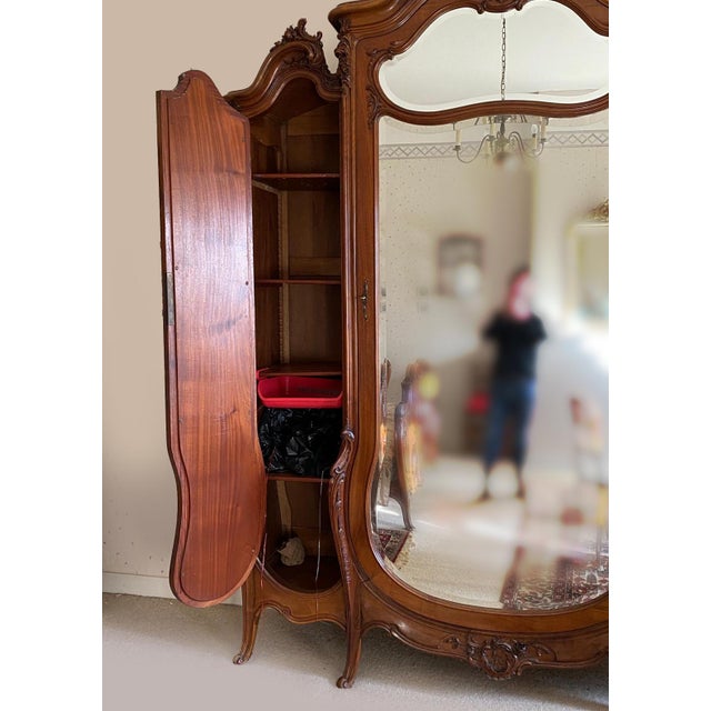 French Neo-Rococo Style Wardrobe, 1870s For Sale - Image 4 of 5