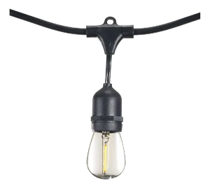 Bulbrite 48-foot String Light Kit with Clear Shatter Resistant Vintage Style S14 LED Light Bulbs