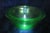 Green Hazel Atlas Green Uranium Depression Glass Set of 2 Nesting Mixing Bowls For Sale - Image 8 of 11