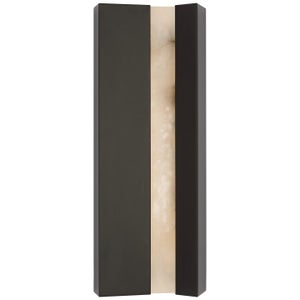 Anne-Marie Barton for Visual Comfort Signature Austera 20" Sconce in Matte Carbon with Alabaster