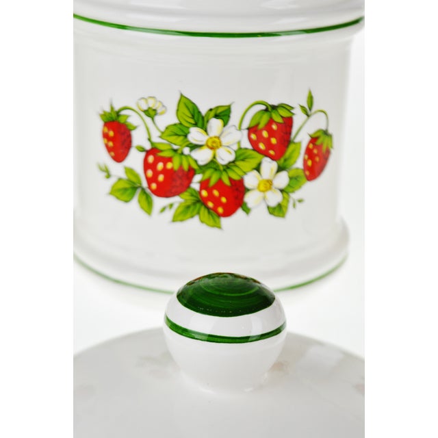 Vintage Sears Strawberry Country Kitchen Canisters Set Of 4