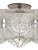 Mid 20th Century Art Deco Revival Geometric Glass Flush Mount /Ceiling Pendant W/ Nickeled Clips For Sale In New York - Image 6 of 16