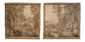 Antique Pair of Tapestries Circa 1880's