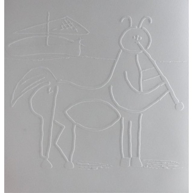 Pablo PICASSO (1881-1973)(after) The Centaur and the Ship Wood engraving by embossing Unsigned On Montval paper, 33 x 28...