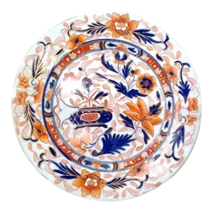 Antique 19th Century Royal Derby-Style Floral Plate