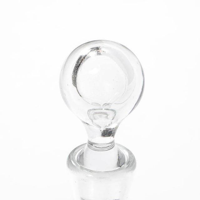 Mid-Century Modernist Drop Form Crystal Decanter Signed Baccarat For Sale - Image 9 of 9