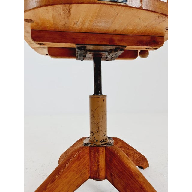 Wood Bauhaus Swivel Office Chair in Wood by Sedus, 1930s For Sale - Image 7 of 18