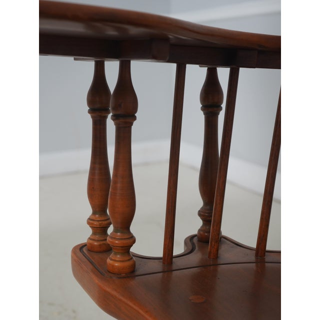 Brown Frederick Duckloe Oak, Cherry, and Walnut Comb-Back Windsor Desk Writing Chair For Sale - Image 8 of 18