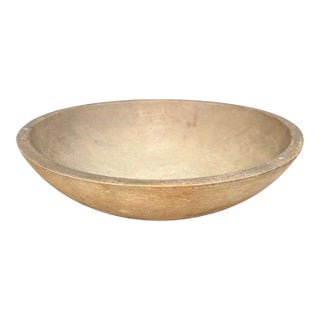 Antique Munising Turned Maple Wood Bowl, Circa 1930s For Sale