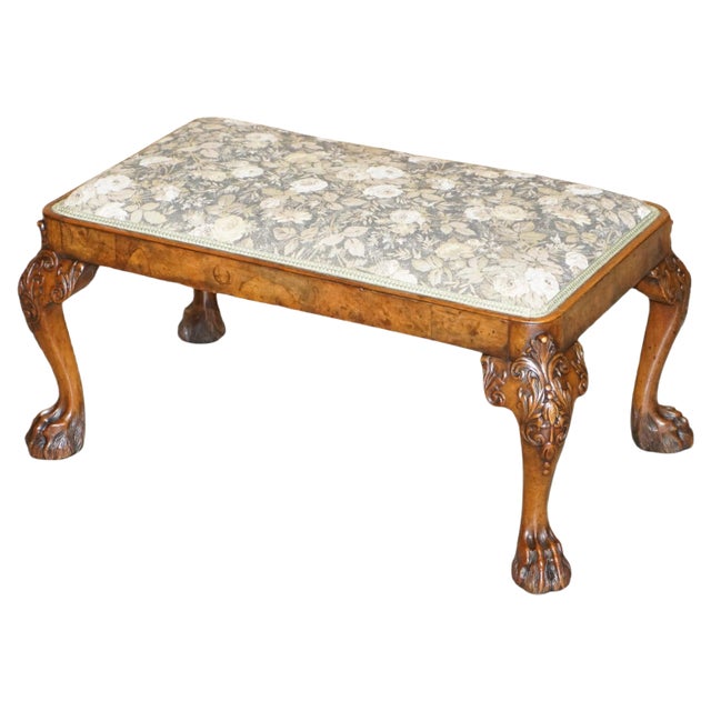 George I Burr Walnut Long Stool, 1720s For Sale