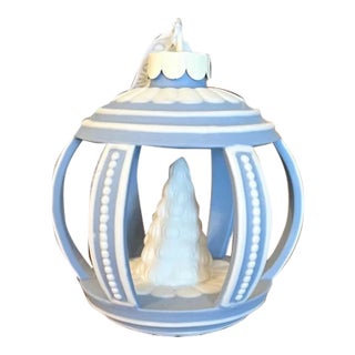 Wedgwood Blue Jasperware Christmas Tree Ball Ornament For Sale