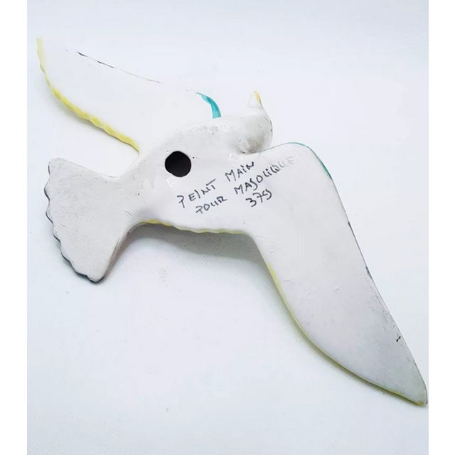 Large Ceramic Majolica Wall Bird For Sale - Image 11 of 14