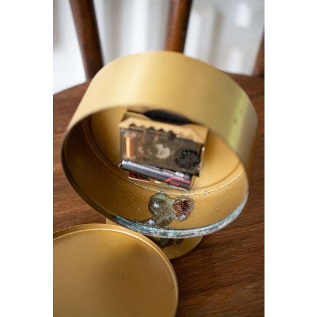 Metal 1960s Howard Miller Mid-Century Modern Clock For Sale - Image 7 of 9