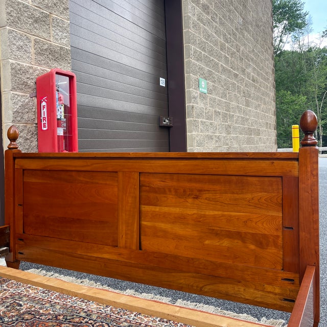 Auburn Vintage Harden Solid Cherry Traditional Biedermeier Queen Panel Bed For Sale - Image 8 of 17