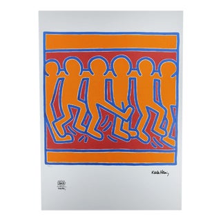 Keith Haring, Figurative Composition, Limited Edition Lithograph, 1990s For Sale