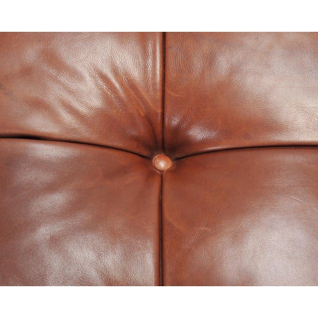 Ralph Lauren English Brierly Leather Writer's Ottoman 4 Ft For Sale - Image 10 of 18