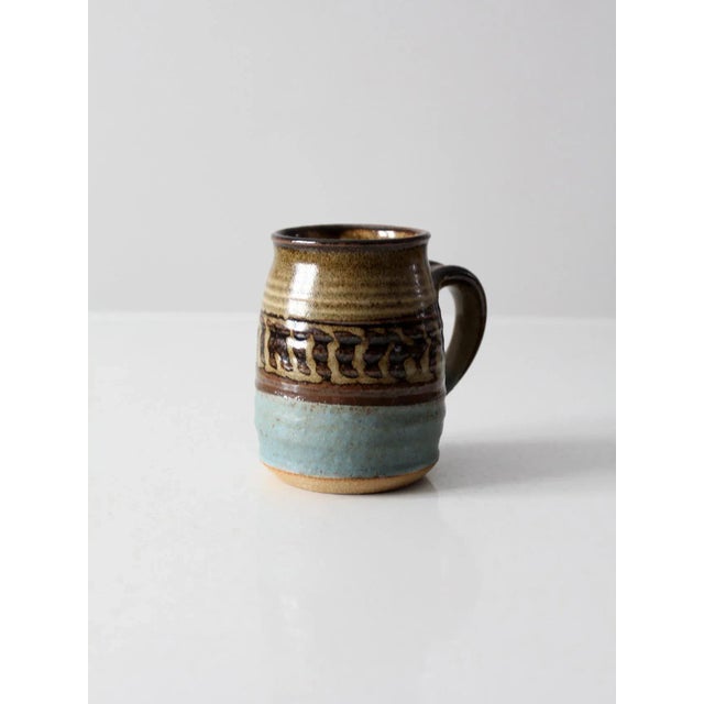 Vintage Studio Pottery Mug For Sale - Image 4 of 13