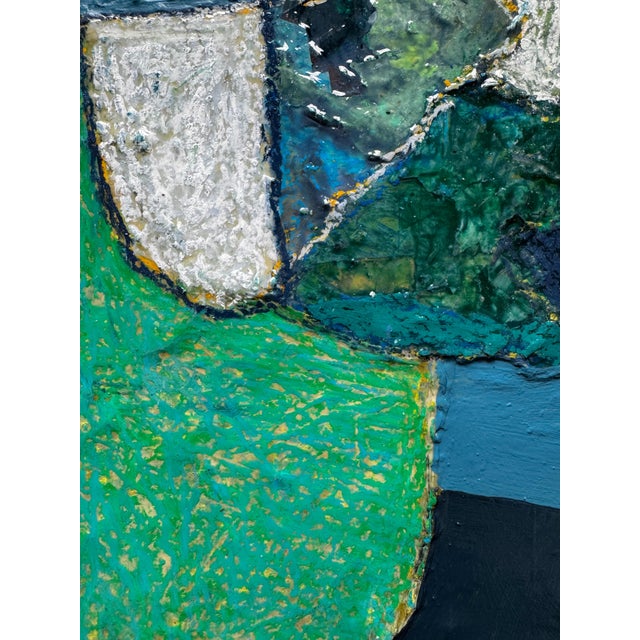 Blue "A Map of Salt and Stars Ii" Original Mixed-Media Painting on Canvas by Zac Woodiel For Sale - Image 8 of 8