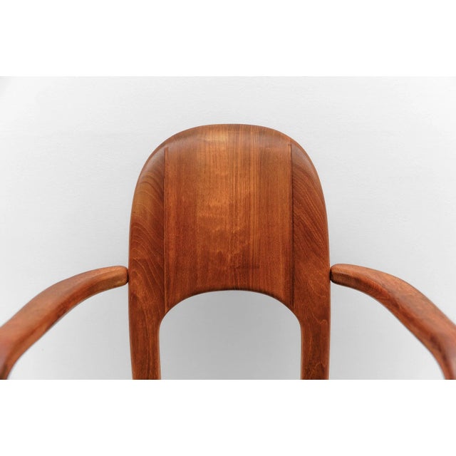 Wood Danish Japandi Dining Armchairs in Teak from Möbelfabrik Holstebro, 1970s, Set of 6 For Sale - Image 7 of 18