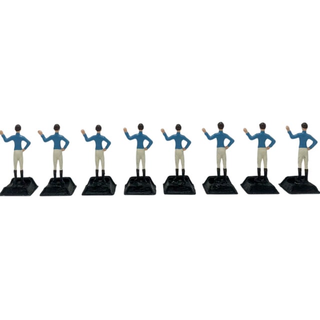 Vintage Vanderbilt Whitney Estate Set of 8 21 Club Jockey Place Card Holders For Sale - Image 12 of 14