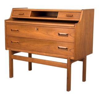Teak Secretary Desk by Arne Wahl Iversen for Vinde Møbelfabrik, 1960s For Sale