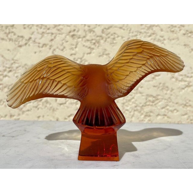 Royal Eagle Vase in Crystal from Lalique France For Sale - Image 4 of 9
