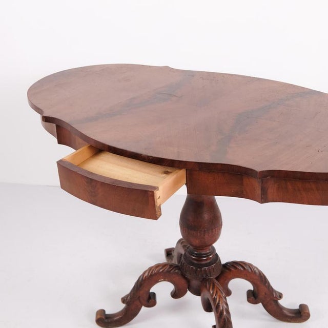 Antique 19th Century Mahogany Serving Table with Carved Details For Sale - Image 3 of 12