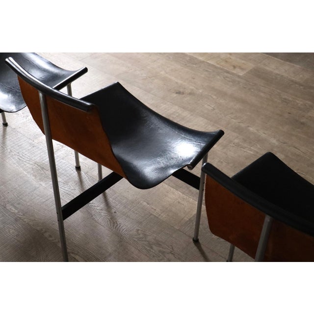 Metal T-Chairs by Katavolos, Kelley and Littell for ICF De Padova, Italy, 1952, Set of 4 For Sale - Image 7 of 11