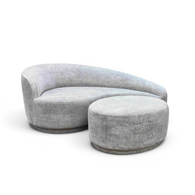 Interlude Home Left-Arm Dana Sofa/Chaise With Ottoman For Sale - Image 13 of 13
