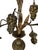 Pair of Gilded Brass Candelabra Lamps With Foliate & Grape Motifs For Sale In Los Angeles - Image 6 of 9