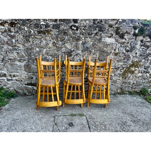 Beechwood Bistro Chairs from Luterma, France, 1950, Set of 6 For Sale - Image 13 of 14
