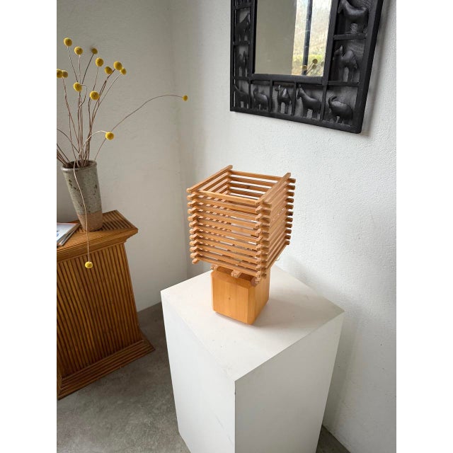Constructivist Wooden Table Lamp, 1980s For Sale - Image 8 of 18