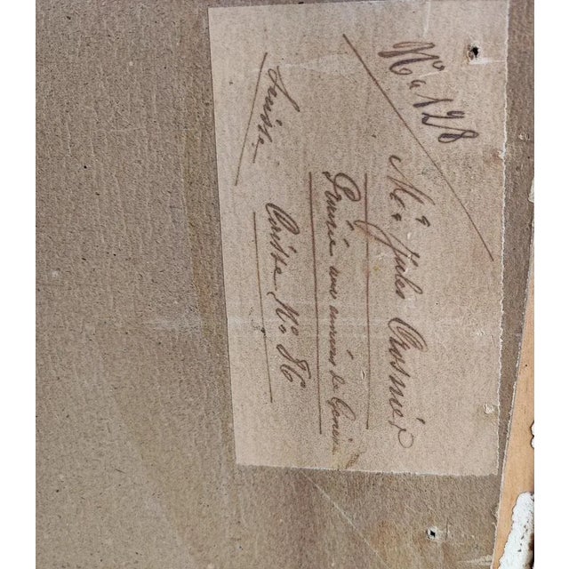 Jules Crosnier, Prairie aux environs de Genève, 1893, Watercolor & Gouache on Canvas, Framed For Sale - Image 10 of 12